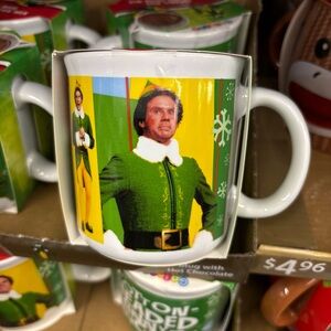 ELF Green and White Holiday Mug